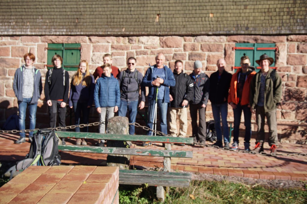 Teilnehmer des Hüttenwochenendes